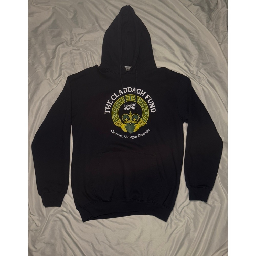 Bayside Dropkick Murphys Claddagh Fund Hoodie Large Black Graphic USA Made